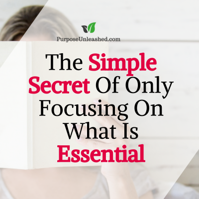 The Simple Secret Of Only Focusing On What Is Essential